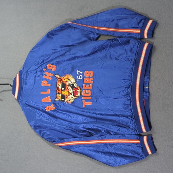 Polo Ralph Lauren Jacket Men's L Blue Satin Ralph's Tigers Varsity Letterman P - Picture 8 of 15